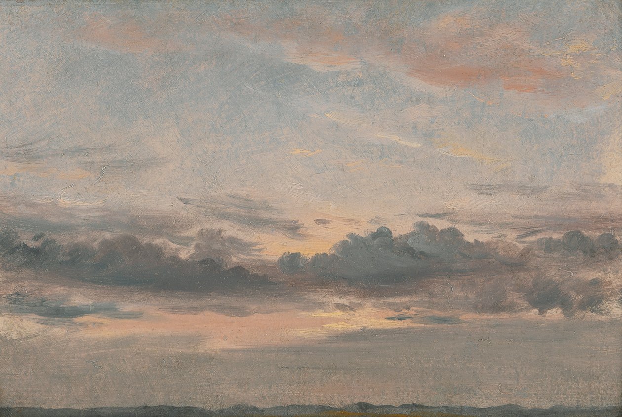 Felhőtanulmány, naplemente alkotó: John Constable