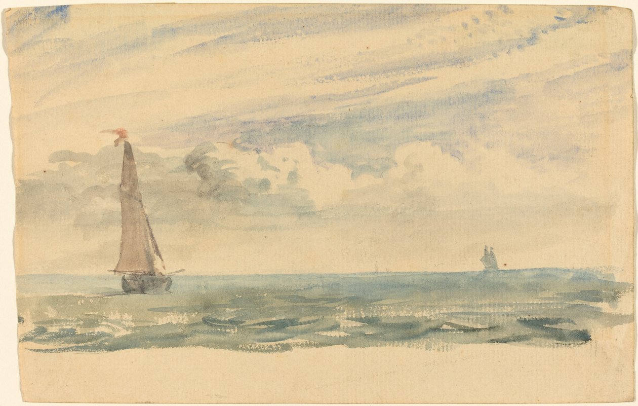 Tengeri táj két vitorlával alkotó: John Constable