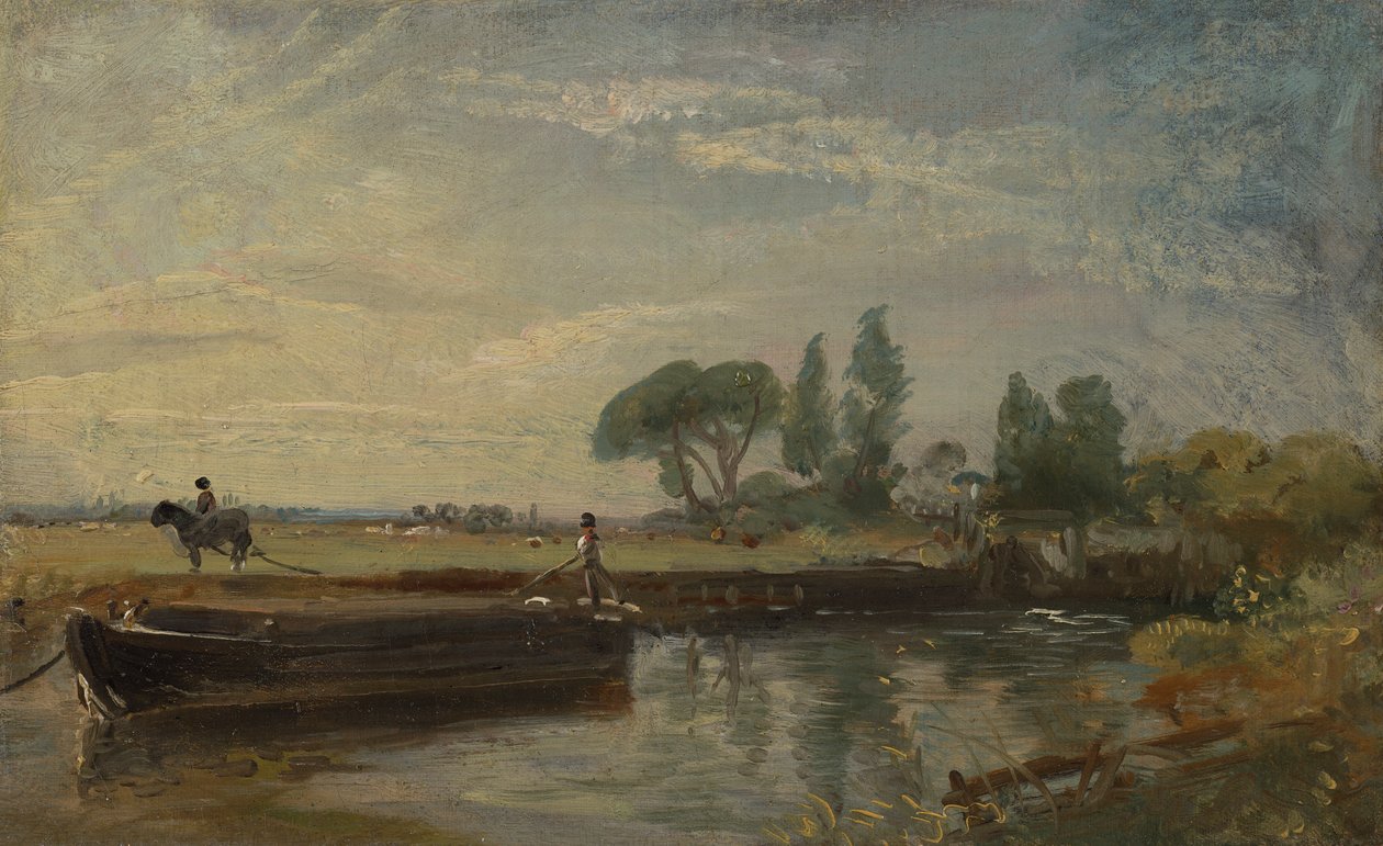 Bárka a Flatford-zsilip alatt alkotó: John Constable