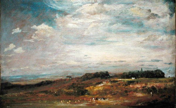 Hampstead Heath fürdőzőkkel (olaj, vászon) alkotó: John Constable