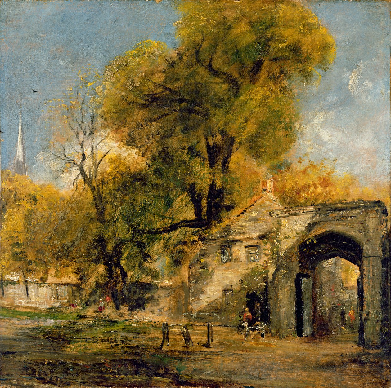 Harnham Gate, Salisbury, 1820-21 körül (olaj, vászon) alkotó: John Constable