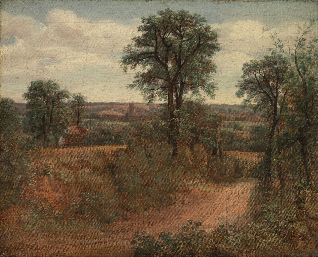 Lane Dedham közelében alkotó: John Constable