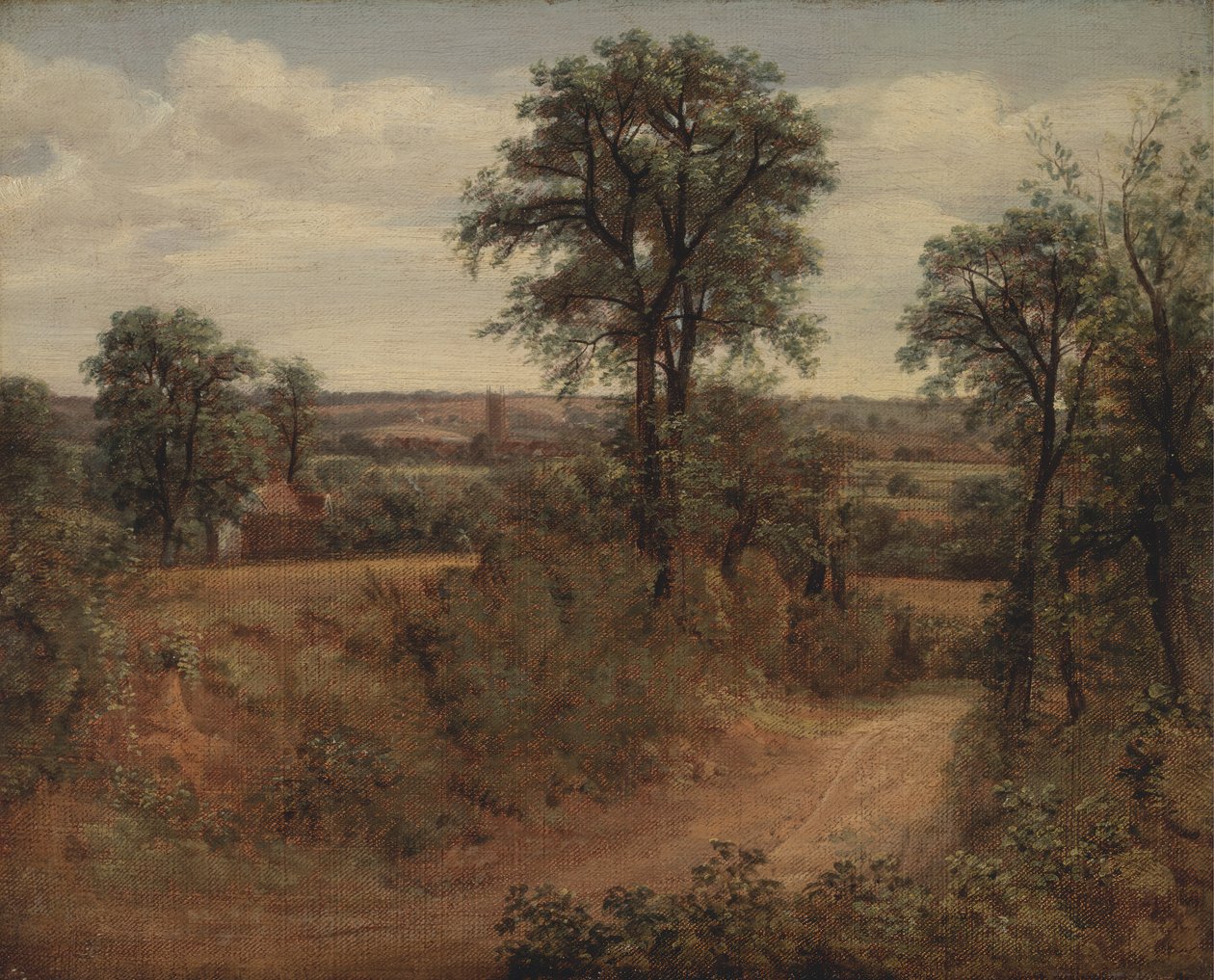 Lane Dedham közelében, 1802. alkotó: John Constable