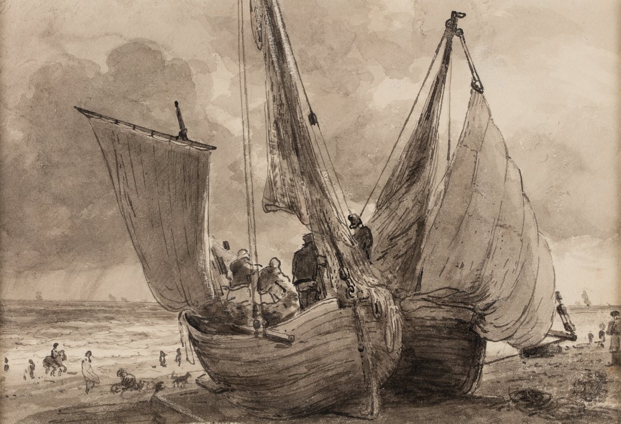 Lugger és Hog hajó, Brighton alkotó: John Constable