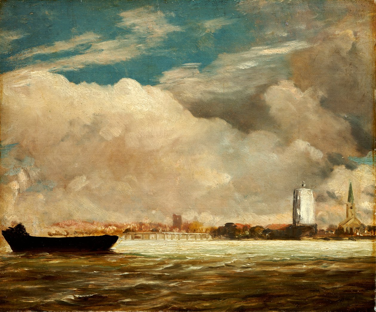A Temzén a Battersea híd közelében, 1816 körül alkotó: John Constable