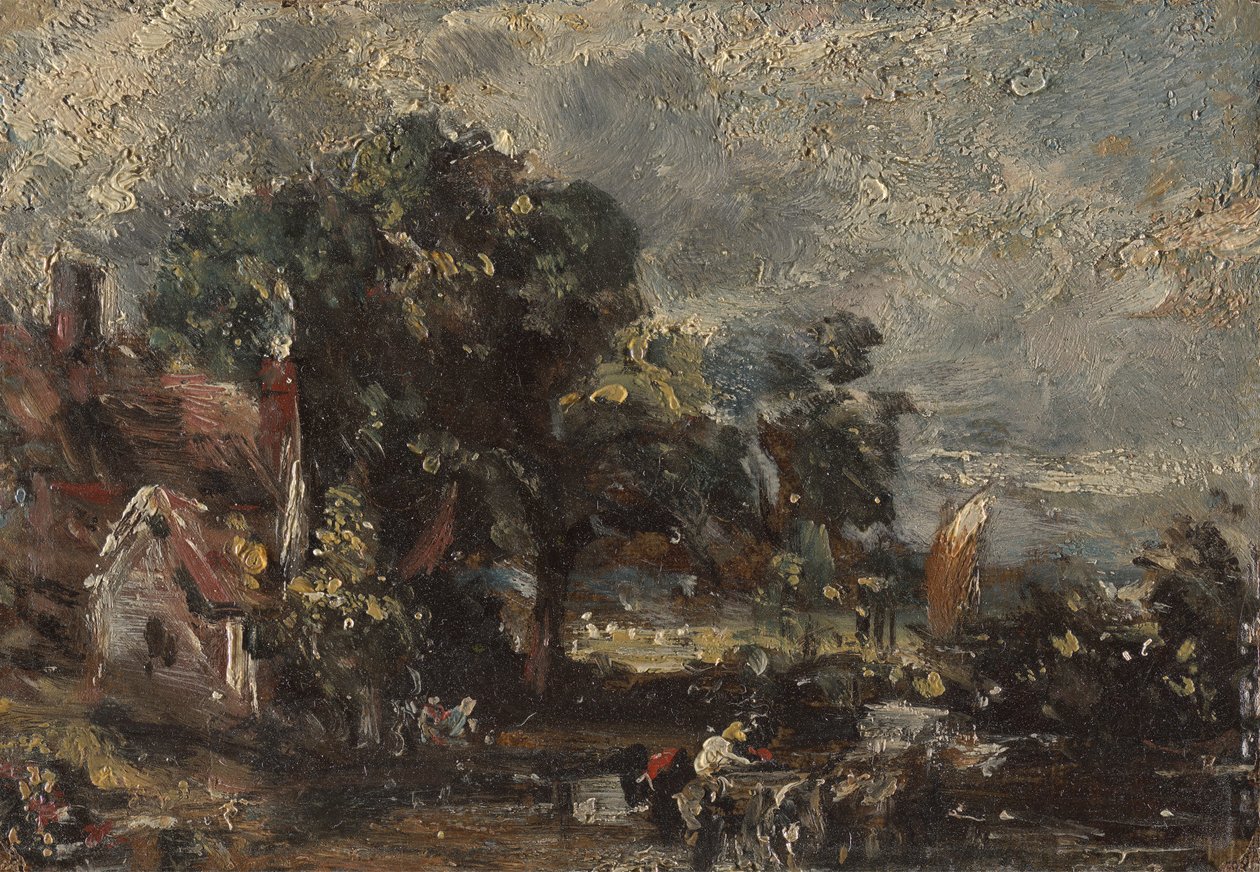 Vázlat a "The Haywain"-hoz alkotó: John Constable