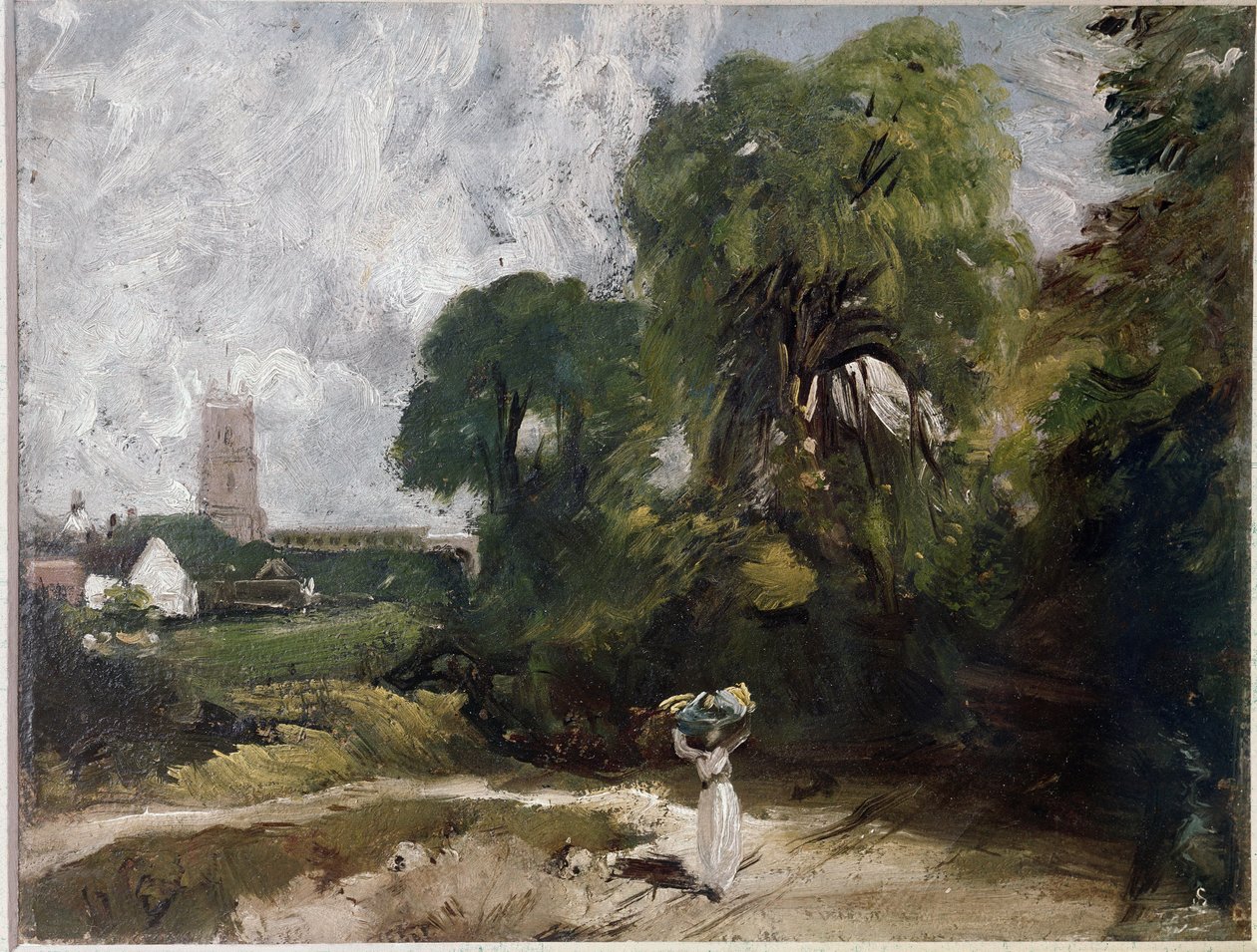 Stoke-by-Nayland (olaj, vászon, 1830 körül) alkotó: John Constable