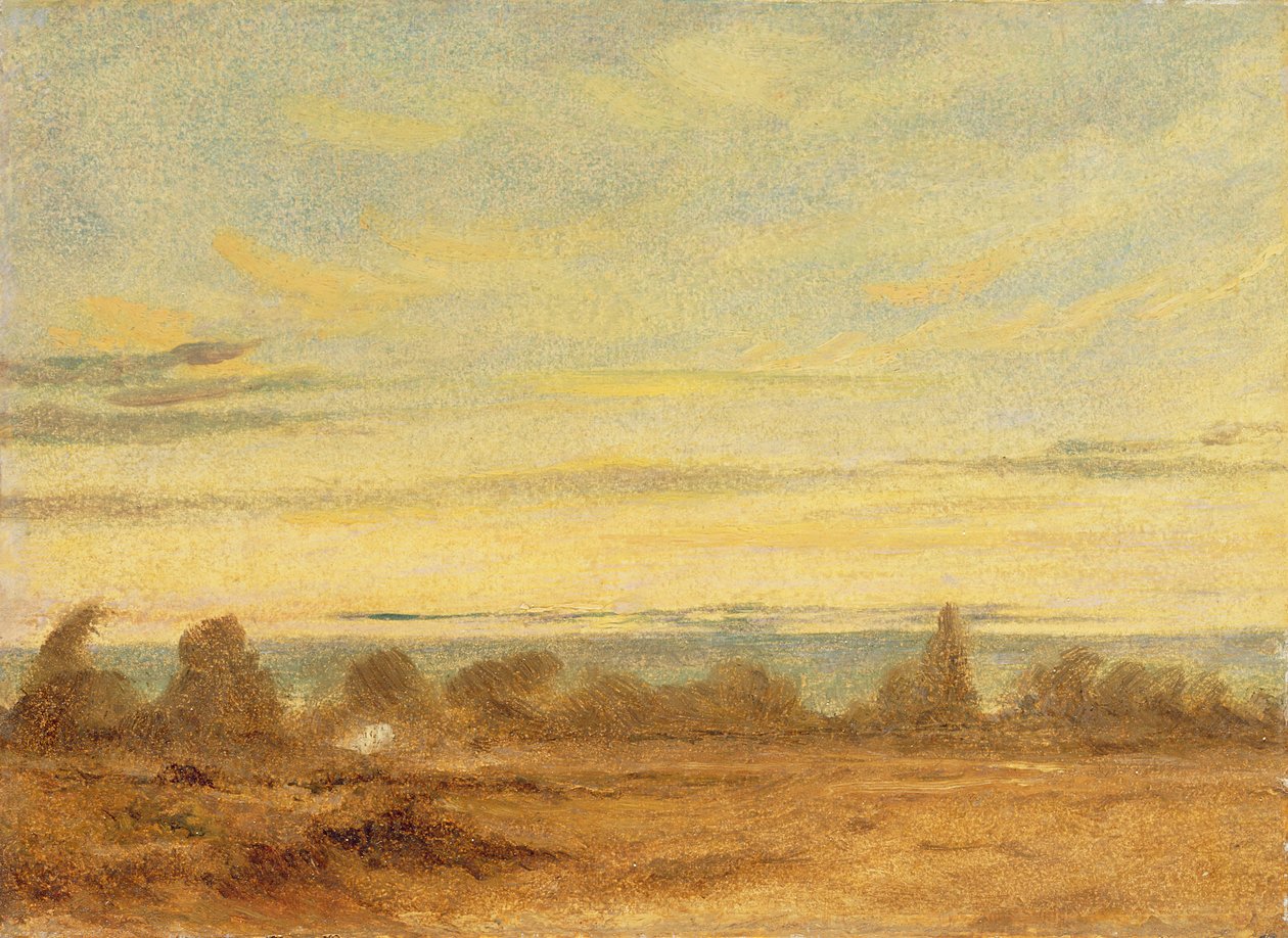 Nyár – esti táj (olaj, vászon) alkotó: John Constable