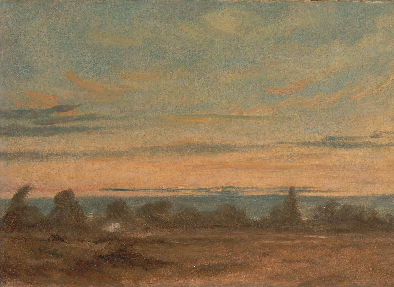 Nyár - esti táj, kb. 1825. alkotó: John Constable