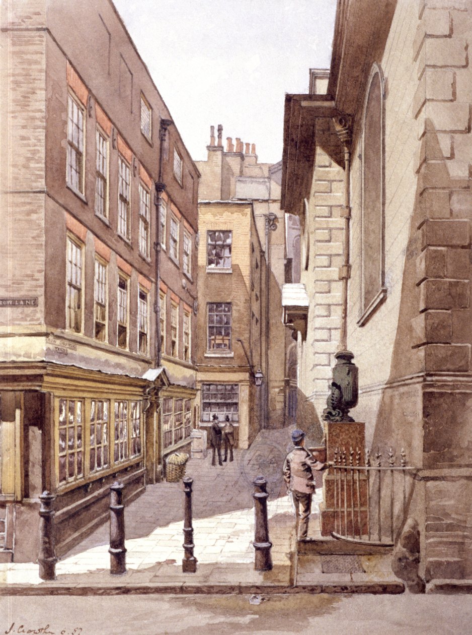 Bow Churchyard, London, 1887 alkotó: John Crowther