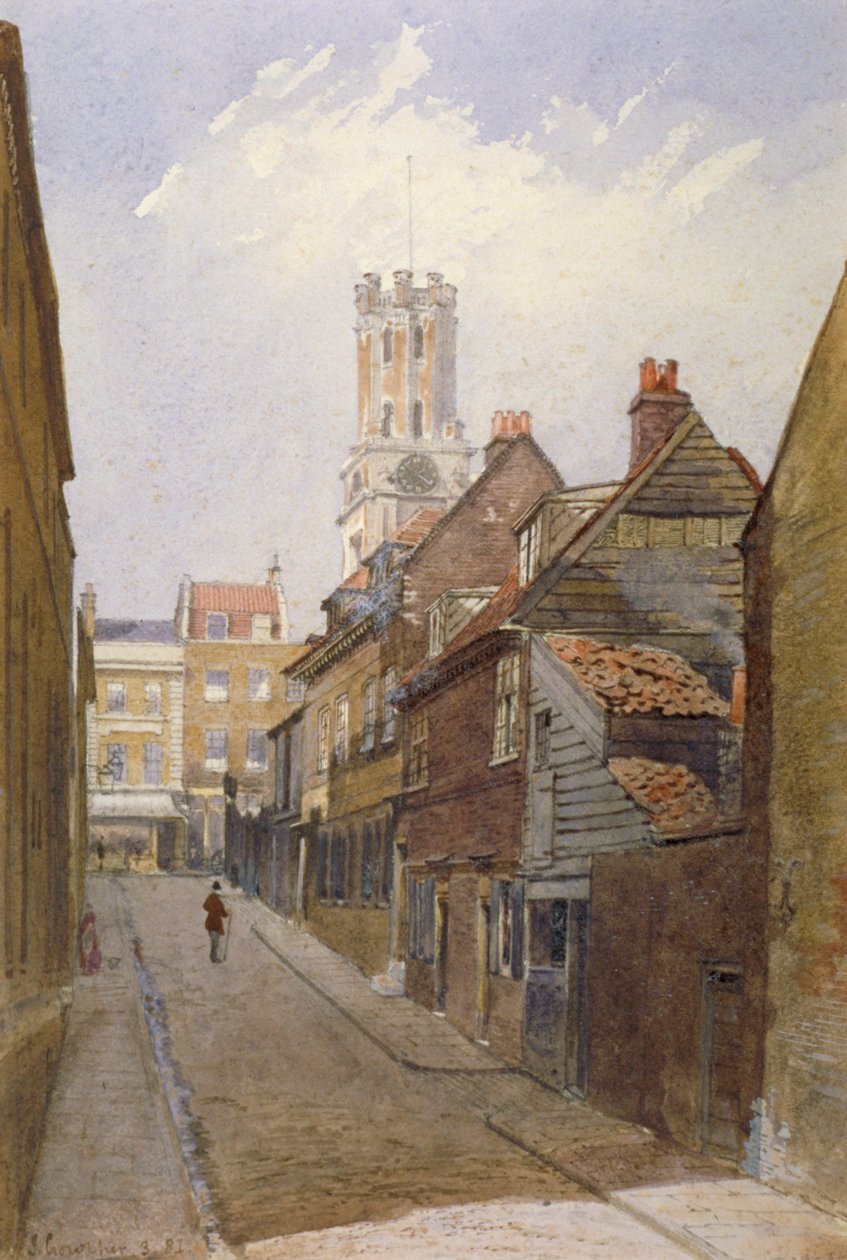 Chigwell Hill, Stepney, London, 1881 alkotó: John Crowther