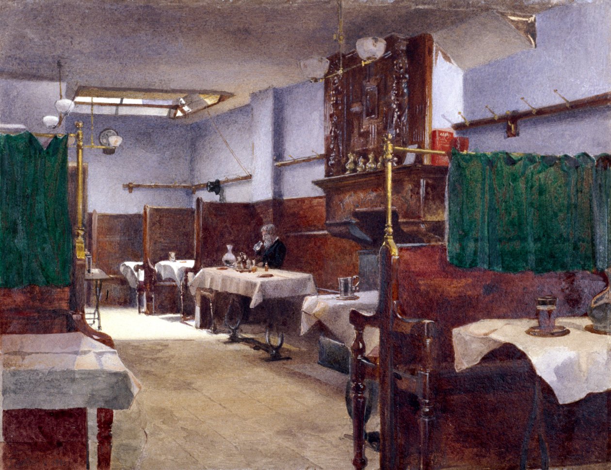 Cock Tavern, Fleet Street, London, 1881 alkotó: John Crowther