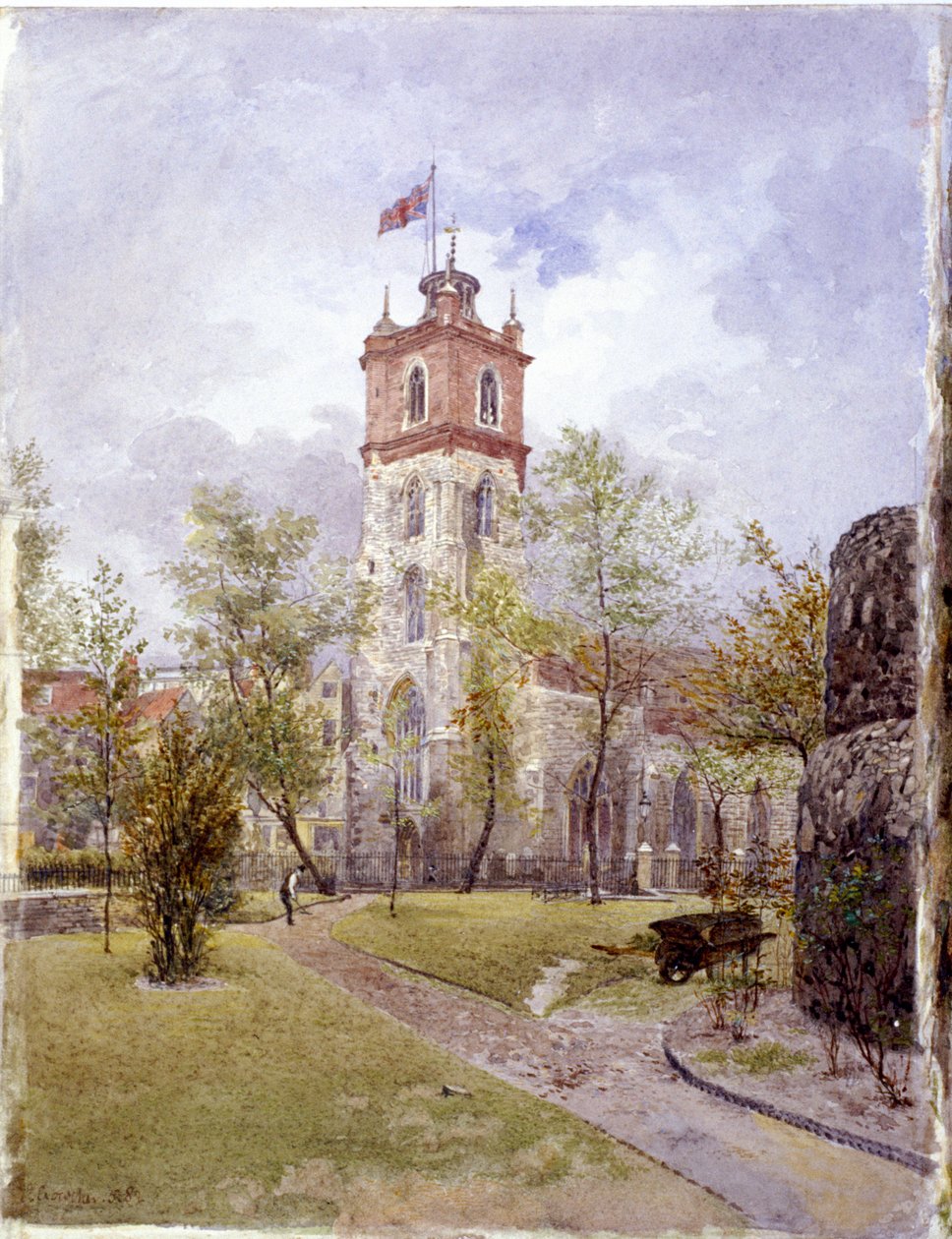St Giles Cripplegate nélkül, London, 1882 alkotó: John Crowther