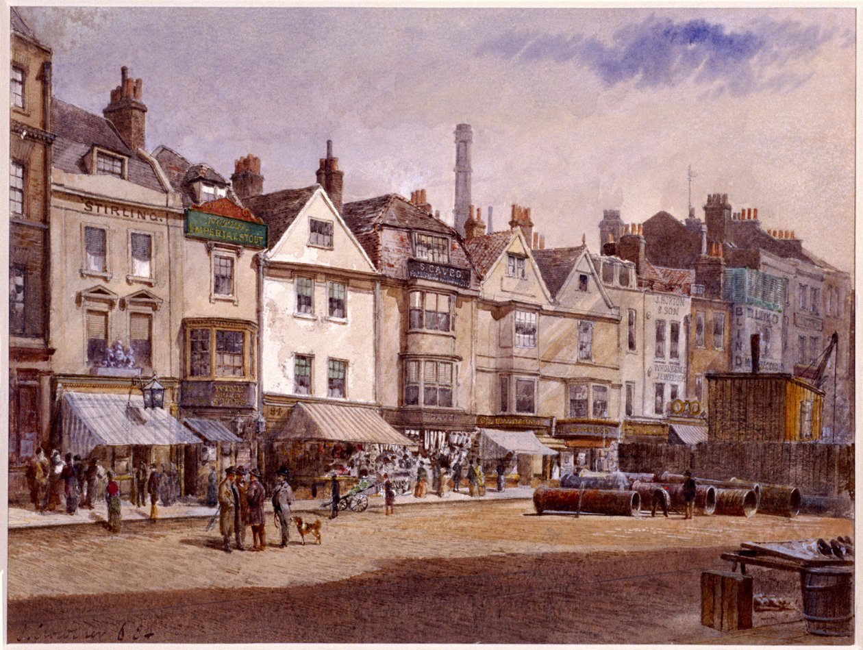 Whitechapel High Street, Stepney, London, 1884 alkotó: John Crowther
