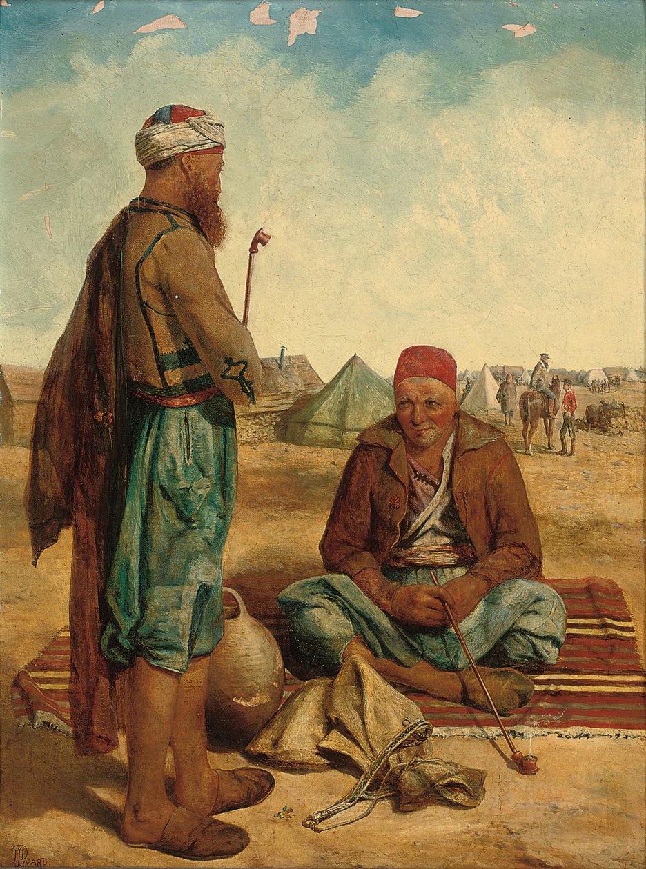 A dohányosok, 1856 alkotó: John Dalbiac Luard