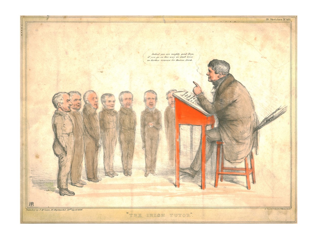 Az ír oktató, 1836. alkotó: John Doyle