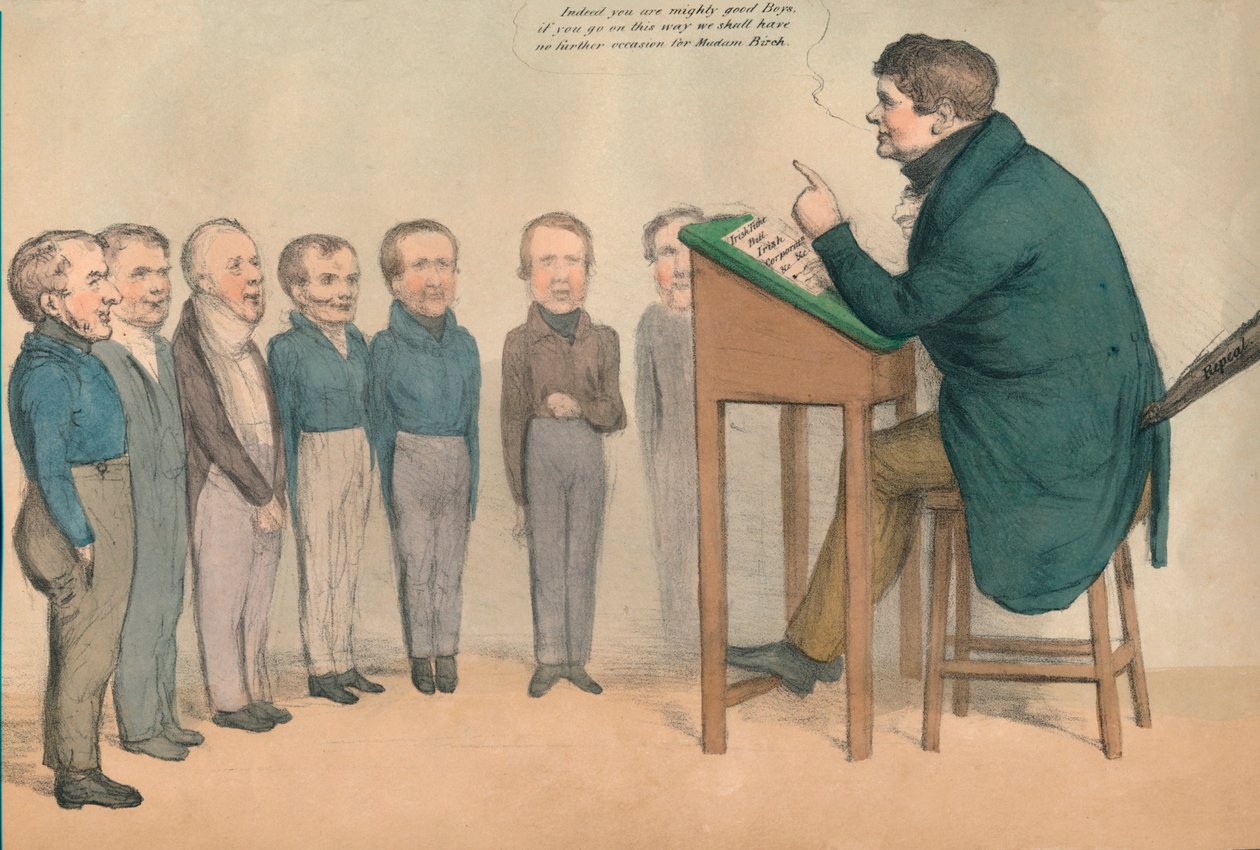 Az ír oktató, 1836. alkotó: John Doyle