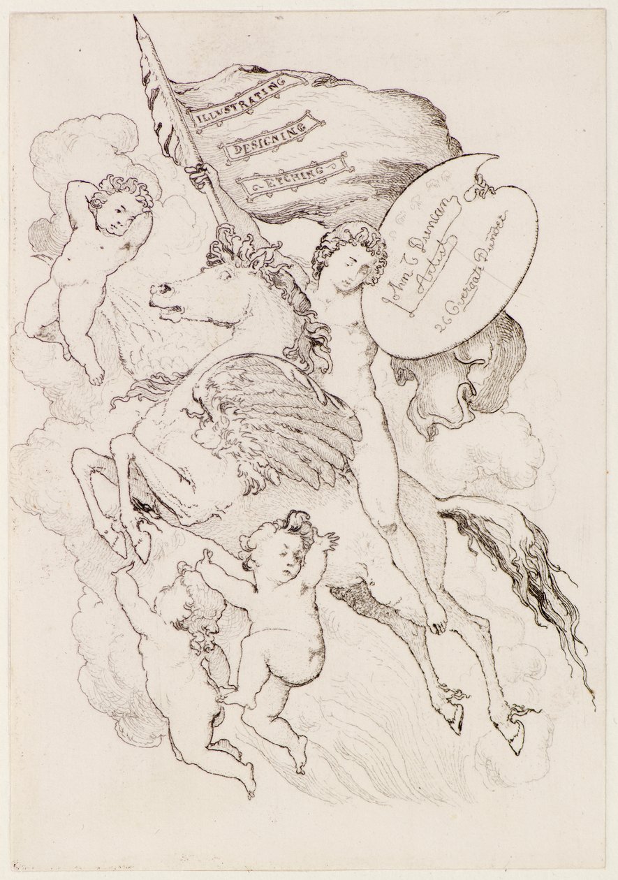 Repülő ló (rézkarc) alkotó: John Duncan