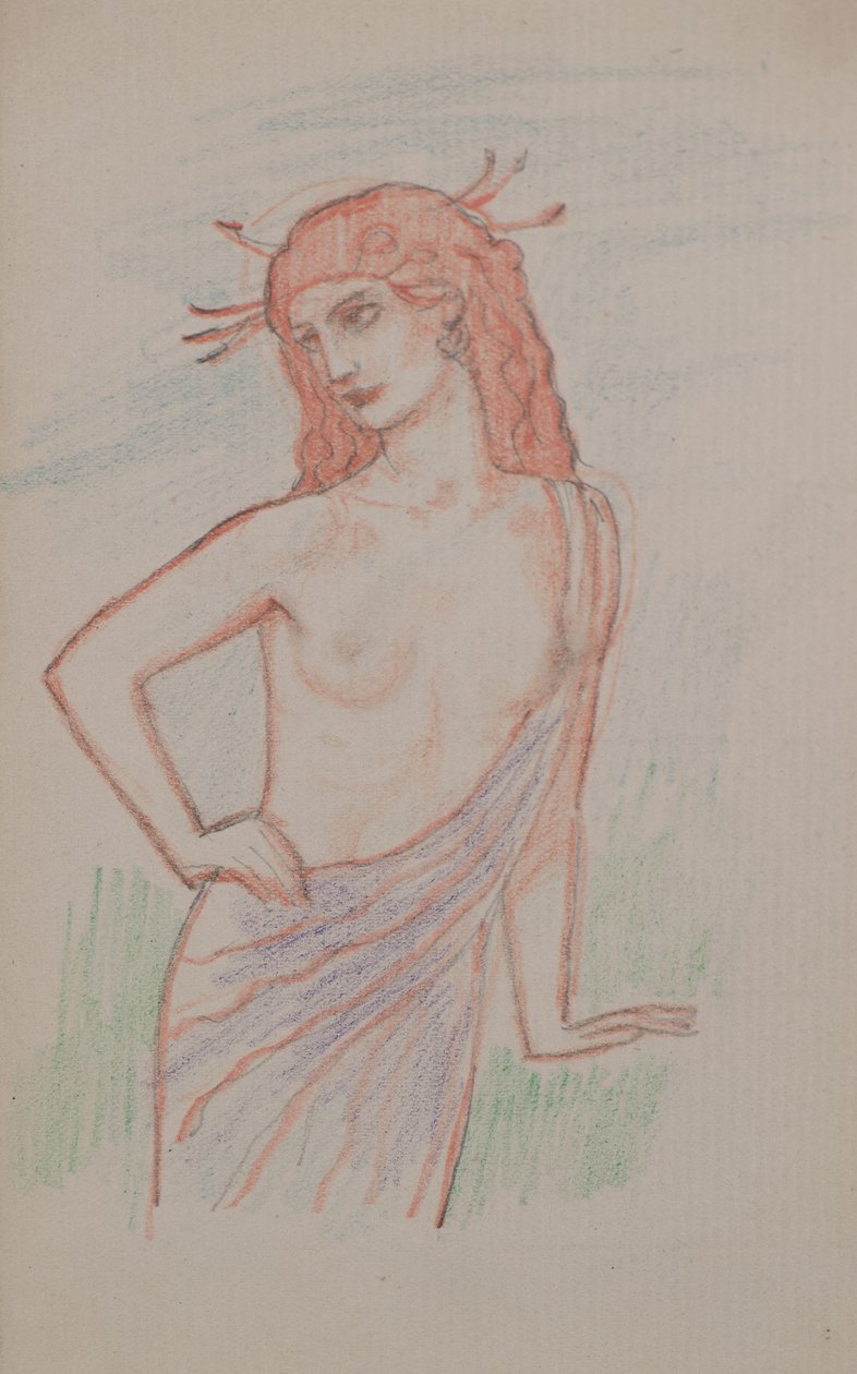 Névtelen [Női figura] (ceruza) alkotó: John Duncan