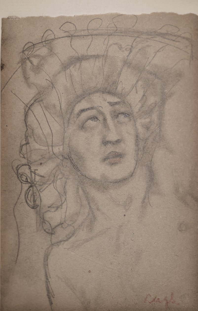 Névtelen [Férfi figura] (ceruza) alkotó: John Duncan