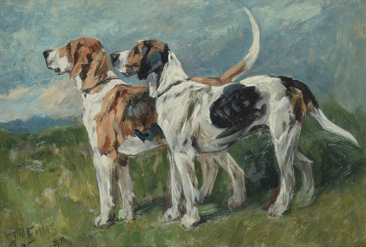 Rókakutya pár, 1900 (tábla) alkotó: John Emms