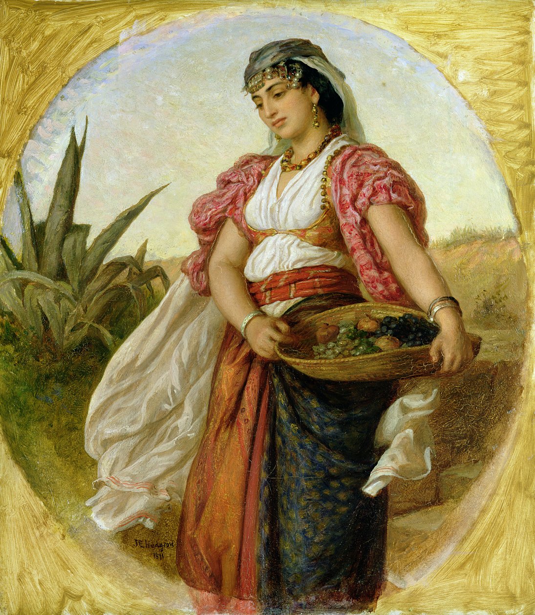 Egy algíri nő, 1871 alkotó: John Evan Hodgson
