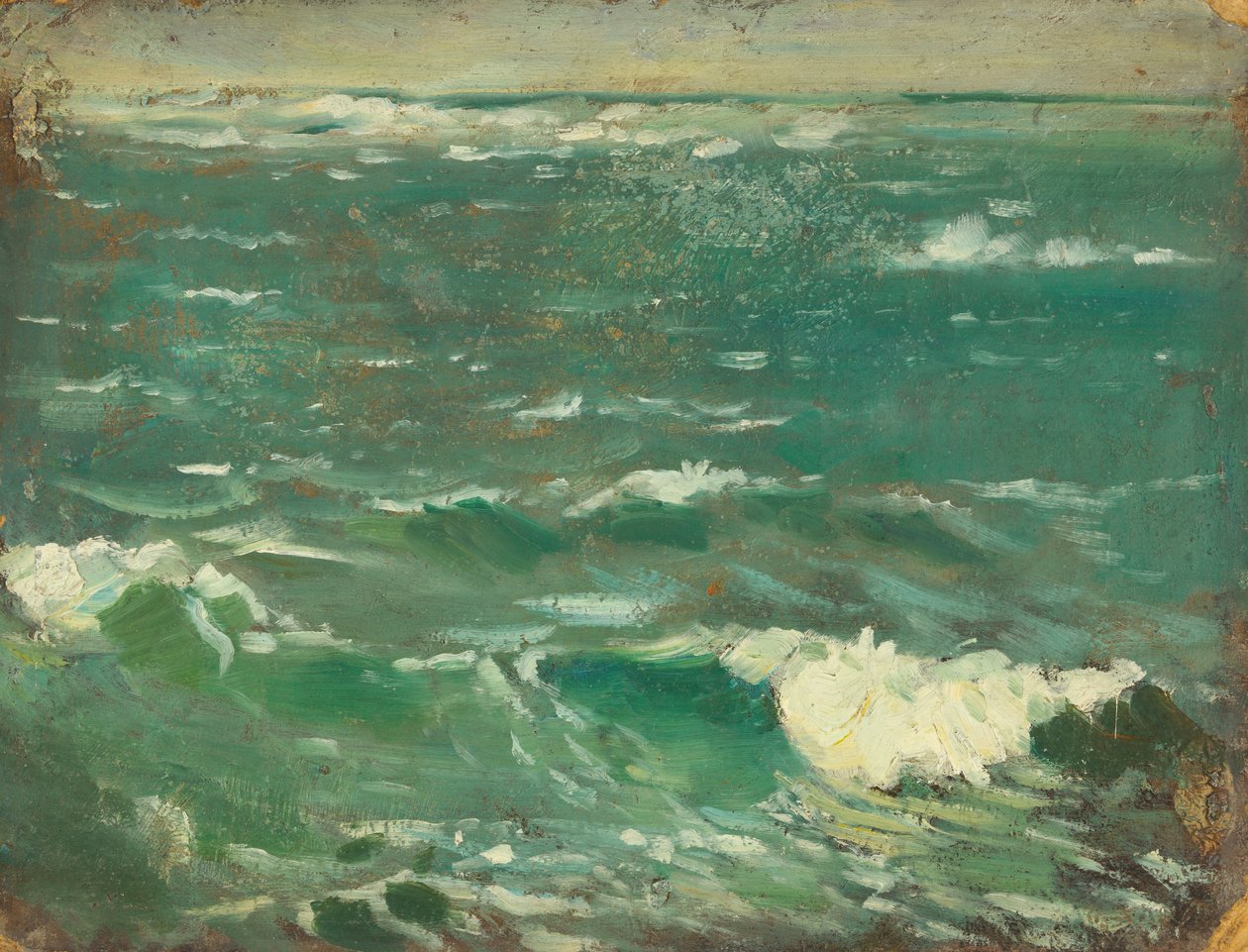 Tengeri táj, 1909 körüli (olaj, cellulózkarton) alkotó: John Everett