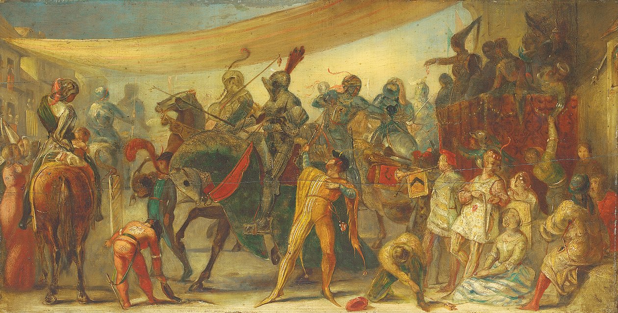 Tornára készülő lovagok alkotó: John Everett Millais