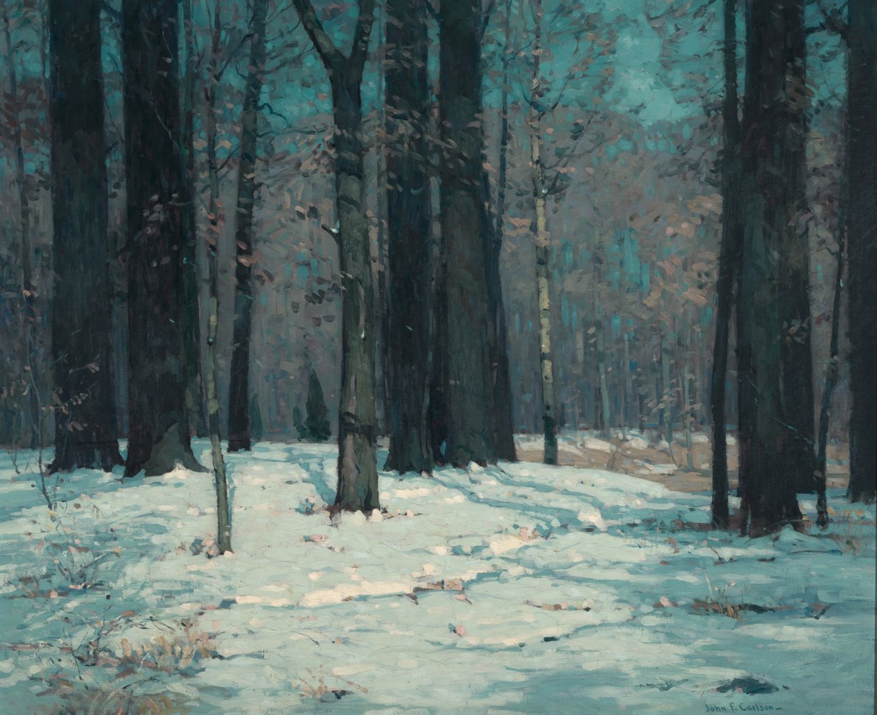 Erdő télen alkotó: John F. Carlson