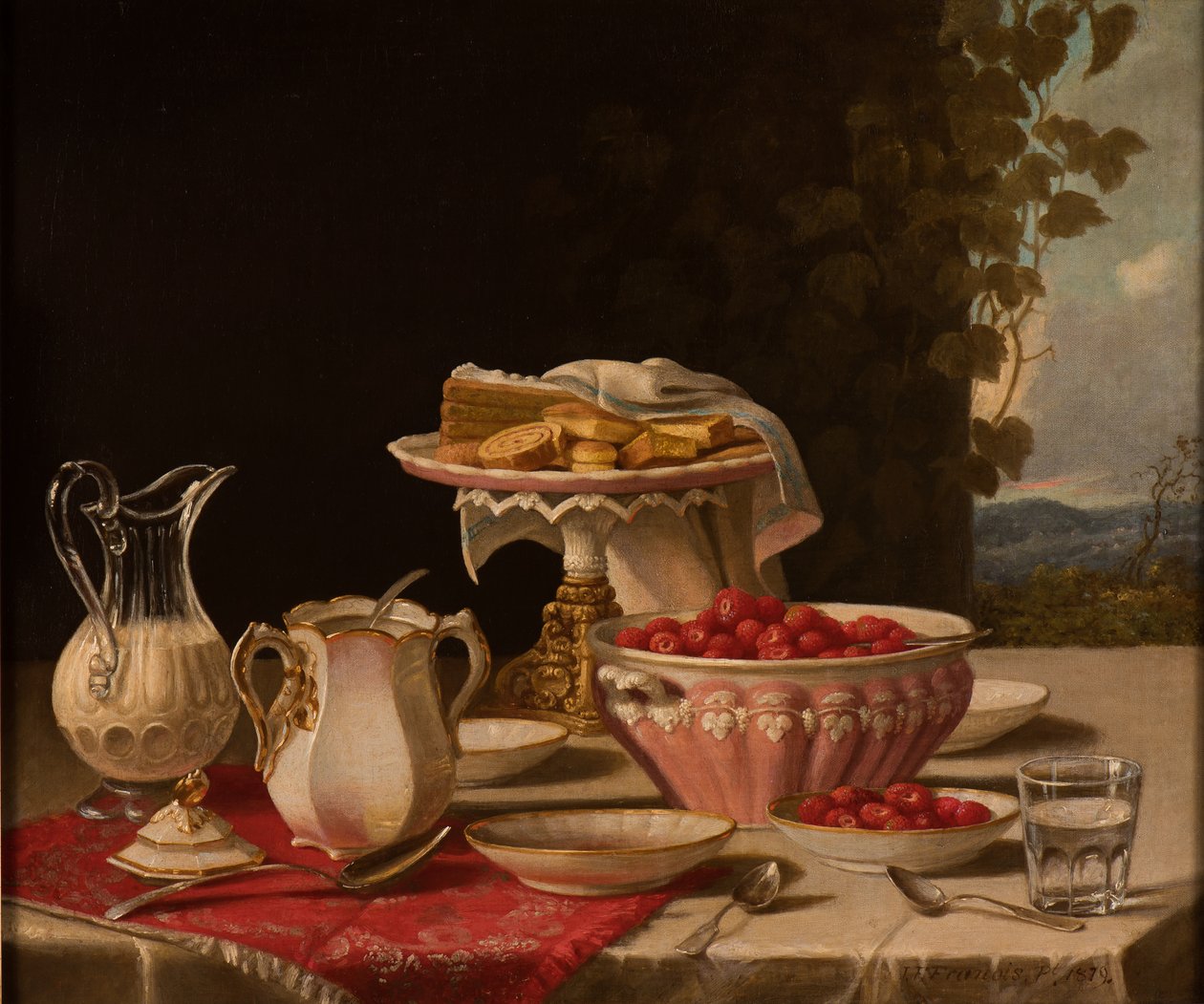 Eper és tejszín, 1879 alkotó: John F. Francis