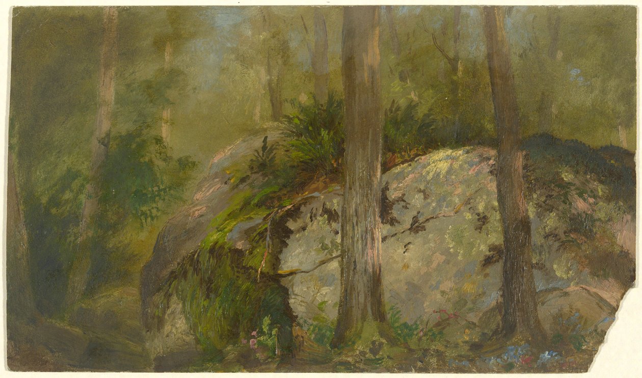Erdei jelenet alkotó: John Ferguson Weir