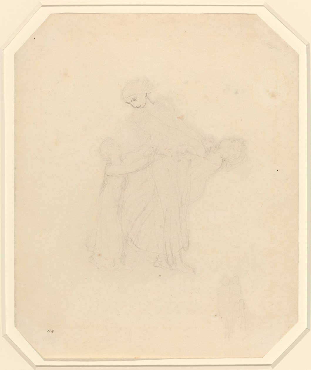 Felnőtt és két gyerek alkotó: John Flaxman