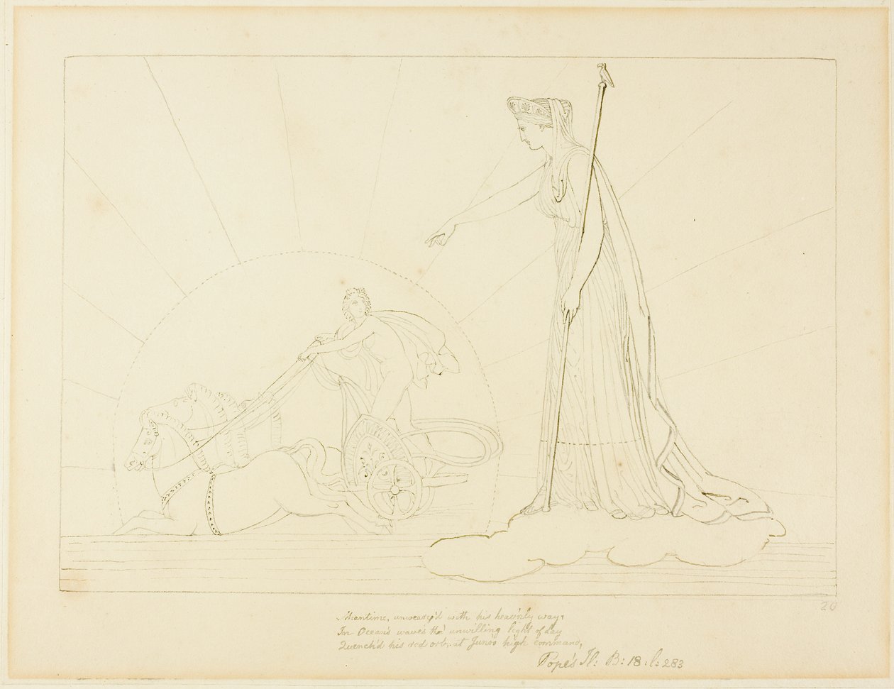 Juno a Nap lenyugvására érkezik alkotó: John Flaxman