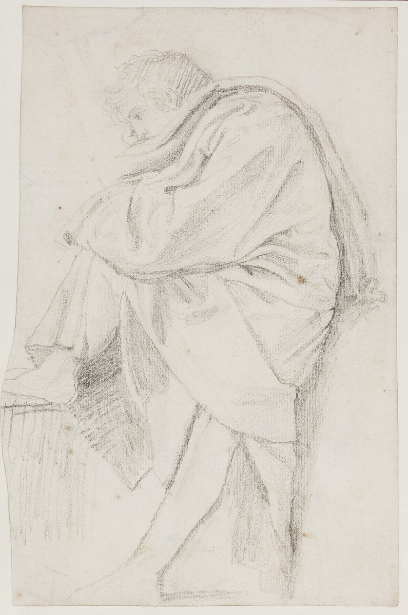 Gondolatba burkolt ember, 1790 körül alkotó: John Flaxman