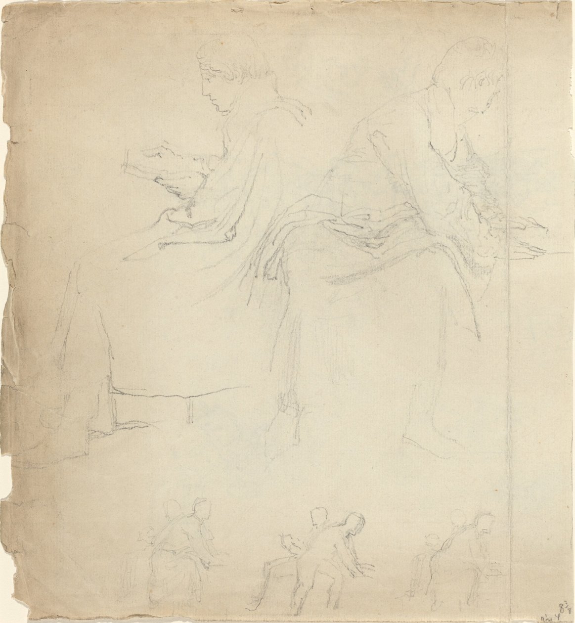 Tanulmányi lap [recto and verso] alkotó: John Flaxman