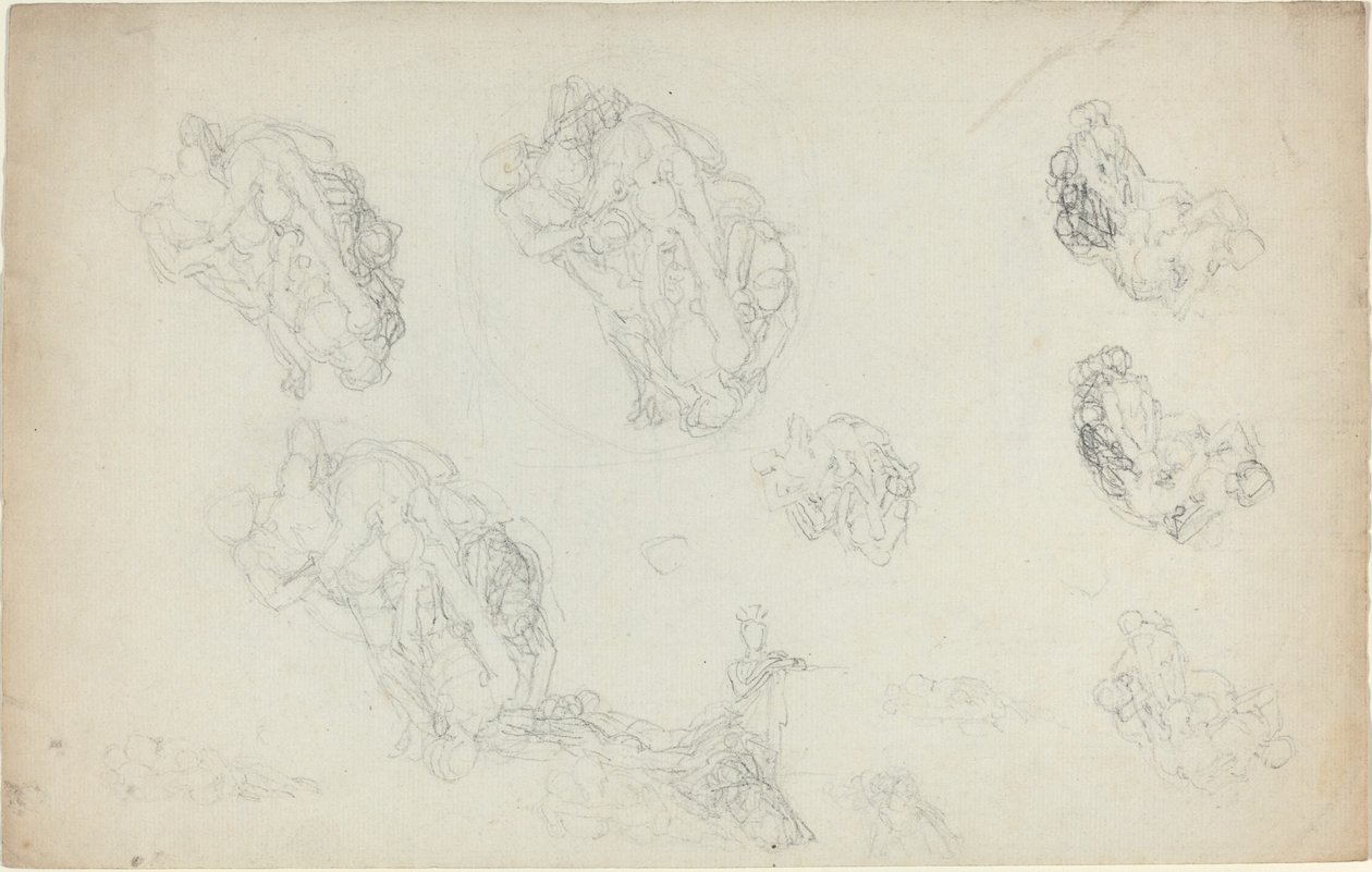 Tanulmányi lap [recto and verso] alkotó: John Flaxman