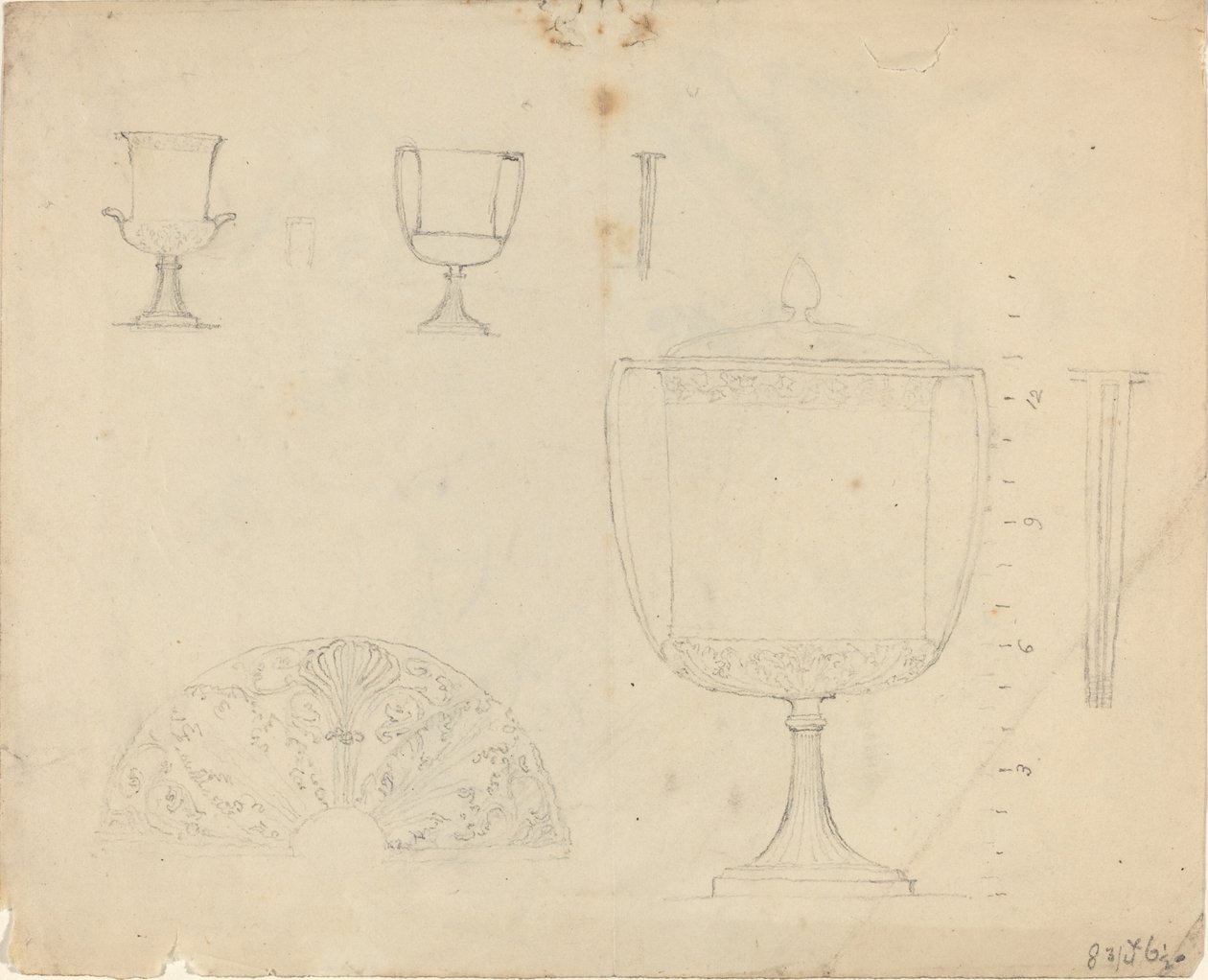 Tanulmányi lap [recto and verso] alkotó: John Flaxman