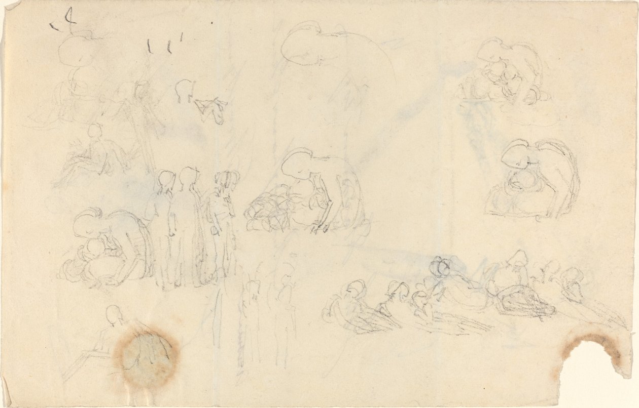 Tanulmányi lap [recto and verso] alkotó: John Flaxman
