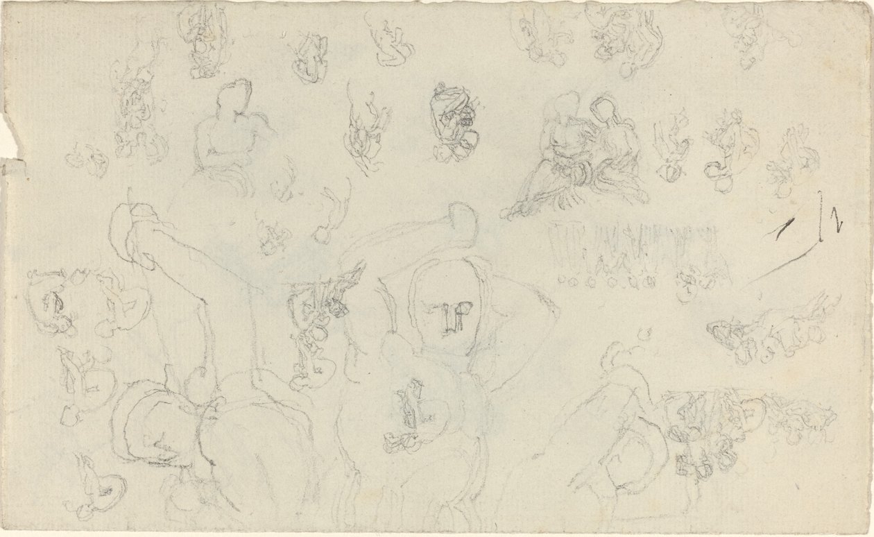 Tanulmányi lap [recto and verso] alkotó: John Flaxman