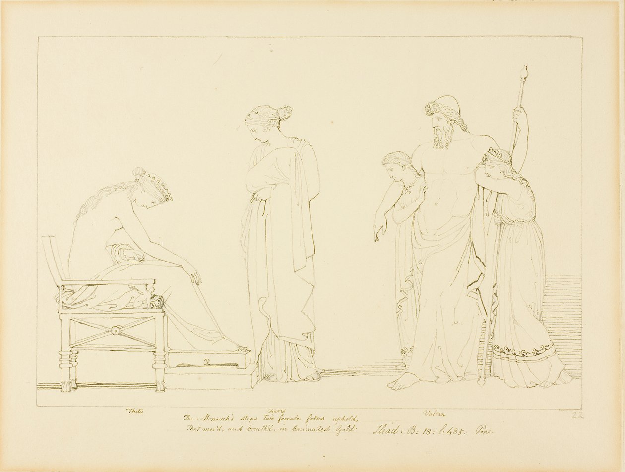 Vulkán és Thetisz alkotó: John Flaxman