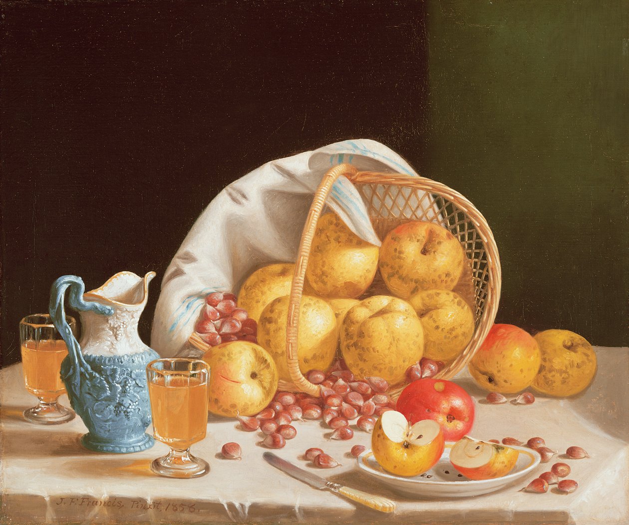 Csendélet sárga almával, 1858 alkotó: John Francis