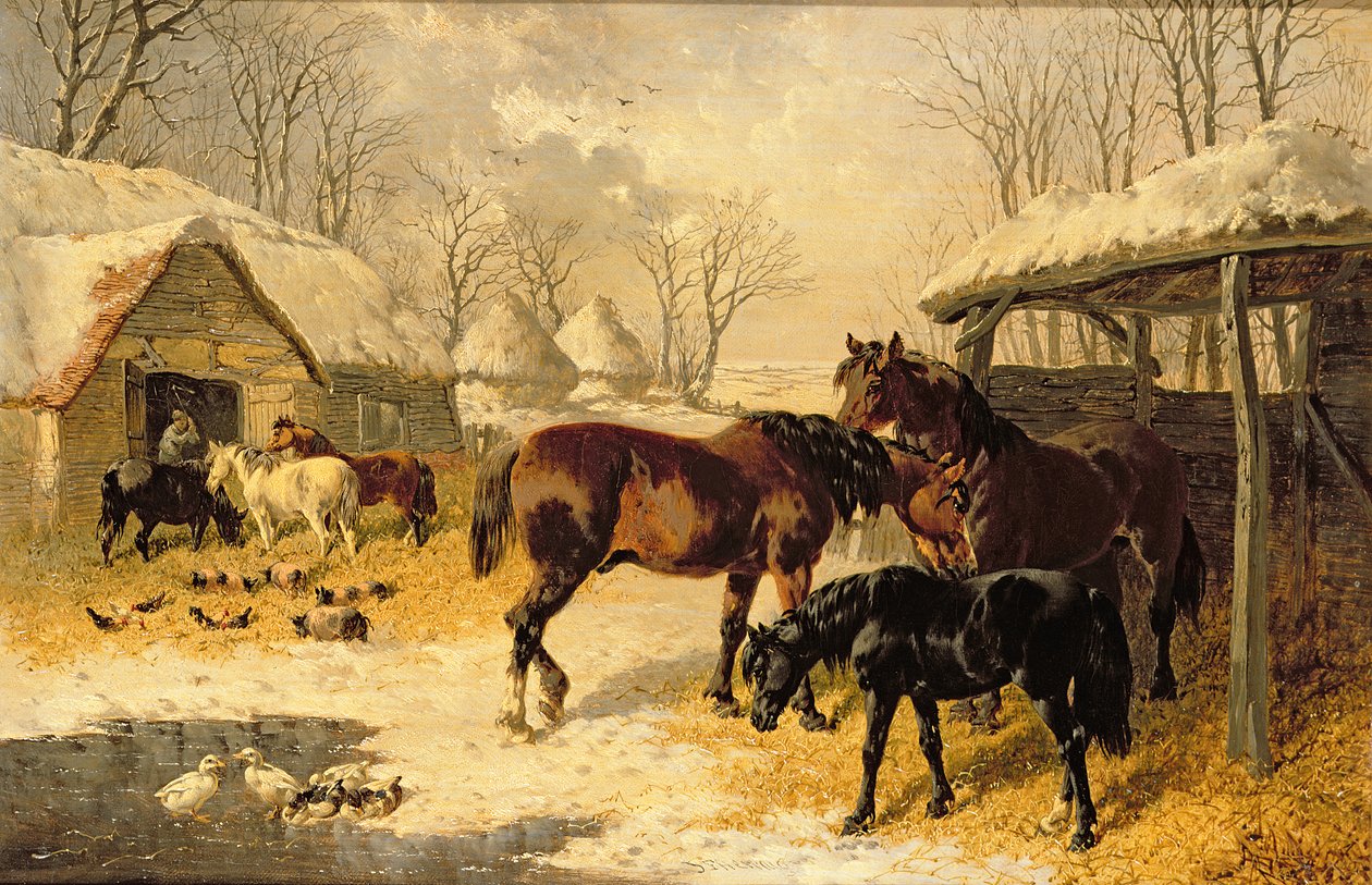 Télen paraszt udvar alkotó: John Frederick Herring Junior
