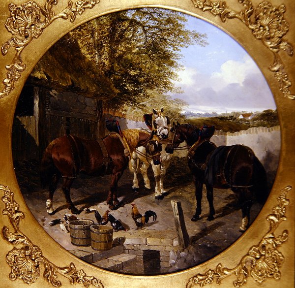 Stableyard (olaj, vászon) alkotó: John Frederick Herring Jnr