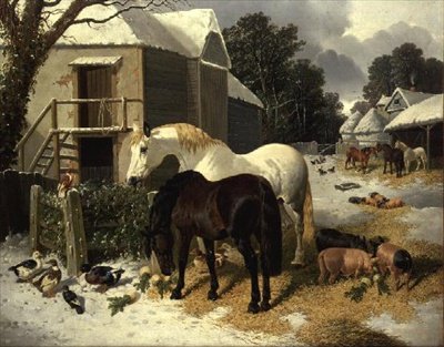 A tanya télen alkotó: John Frederick Herring Jnr
