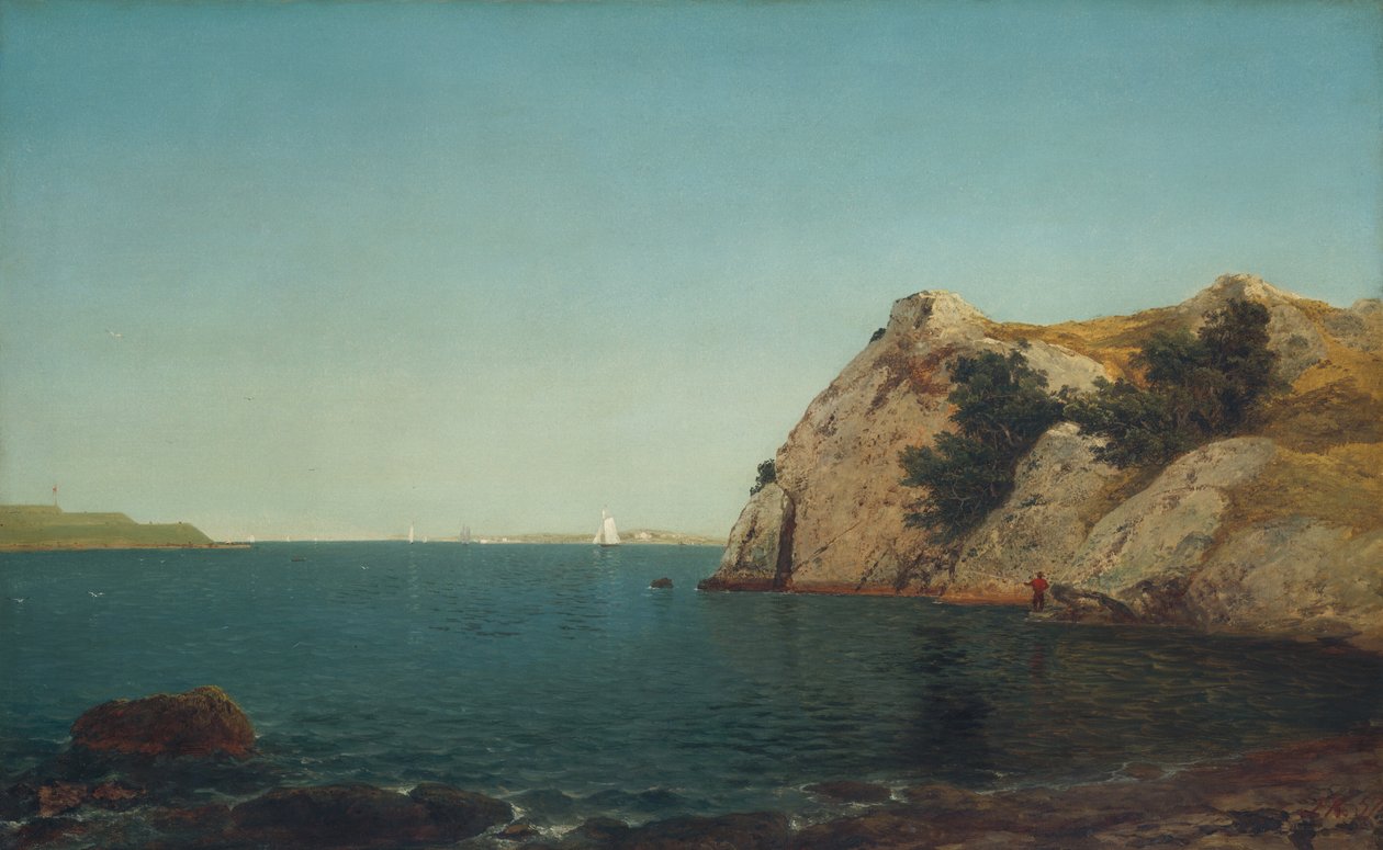 Beacon Rock, Newport Harbor alkotó: John Frederick Kensett
