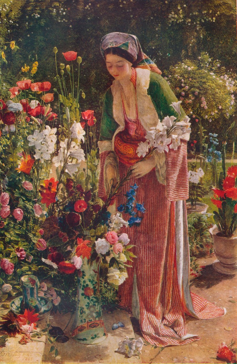 In The Beys Garden, 1865, 1920. alkotó: John Frederick Lewis
