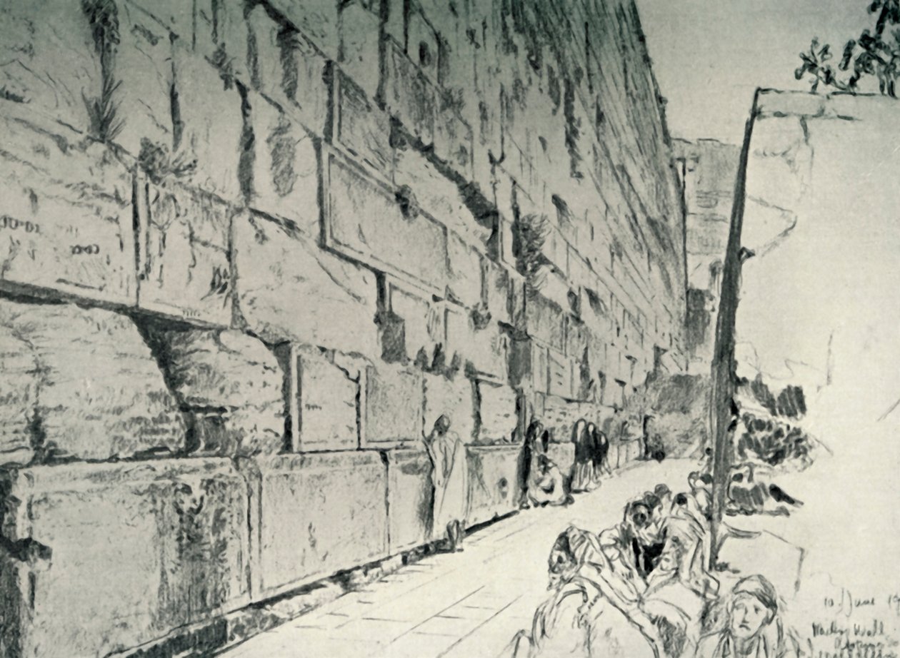 A Siratóhely fala, 1902. alkotó: John Fulleylove