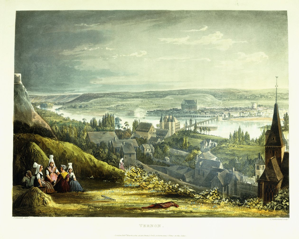 Vernon látképe, 1821 alkotó: John Gendall