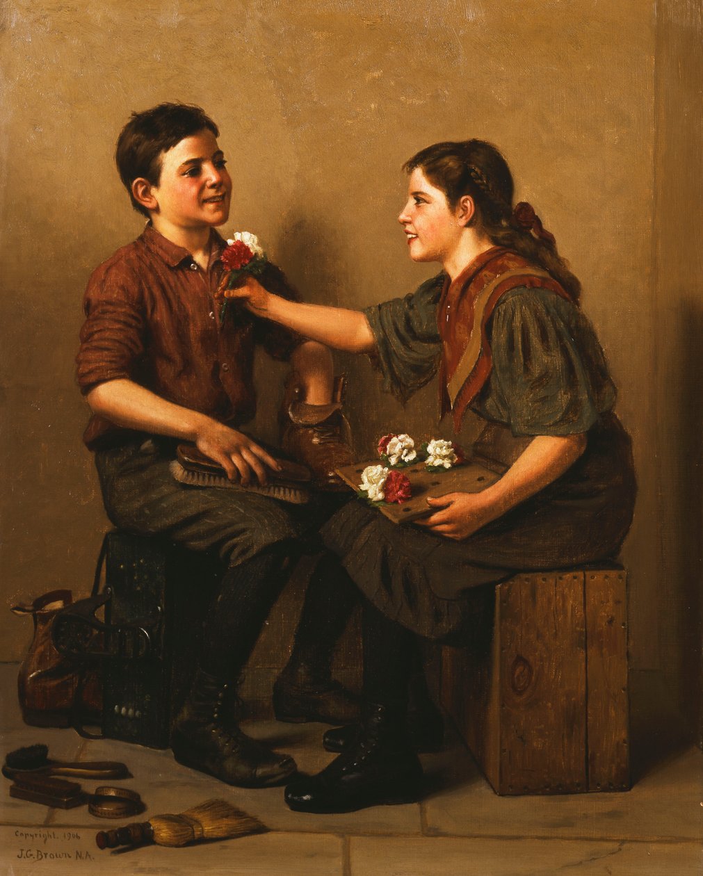 Csak egy nikkel, Joe, 1906 alkotó: John George Brown
