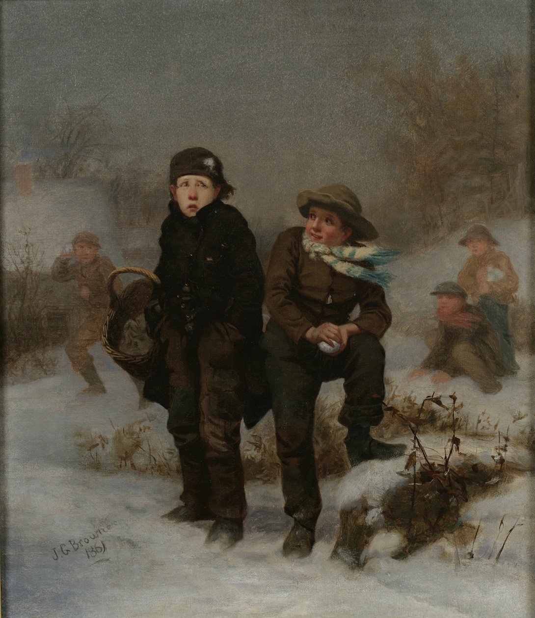 Az áldozat, 1861 alkotó: John George Brown